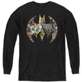 Batman Collage Shield Youth Long Sleeve T-Shirt