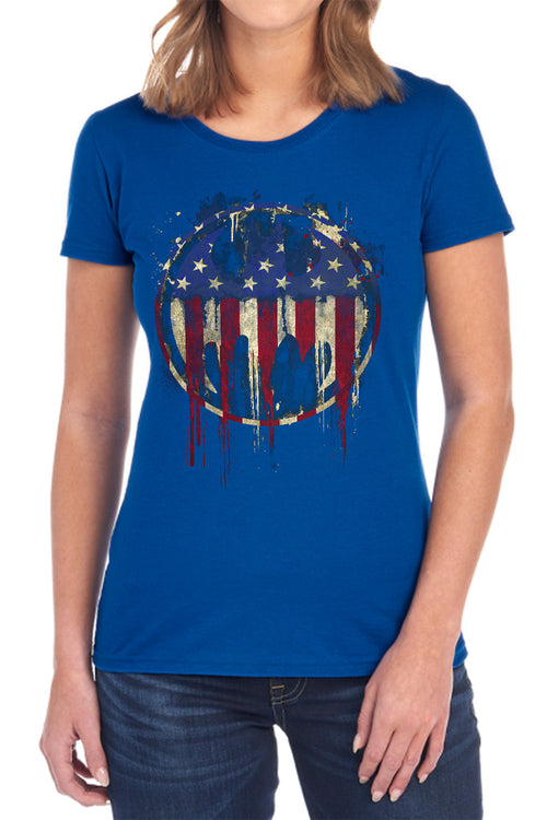 Batman Bleeding Signal Womens T-Shirt