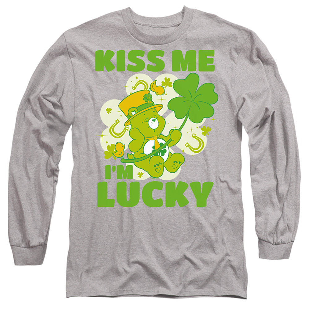 Care Bears Kiss Me I'M Lucky St. Patrick'S Day Good Luck Bear Long Sleeve T-Shirt