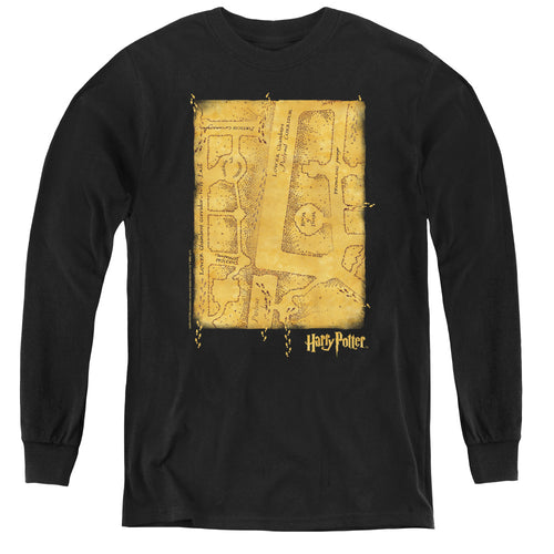 Harry Potter Marauders Map Interior Youth Long Sleeve T-Shirt