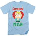 South Park Valentine's Day Butters Ladies Man Light Blue T-Shirt