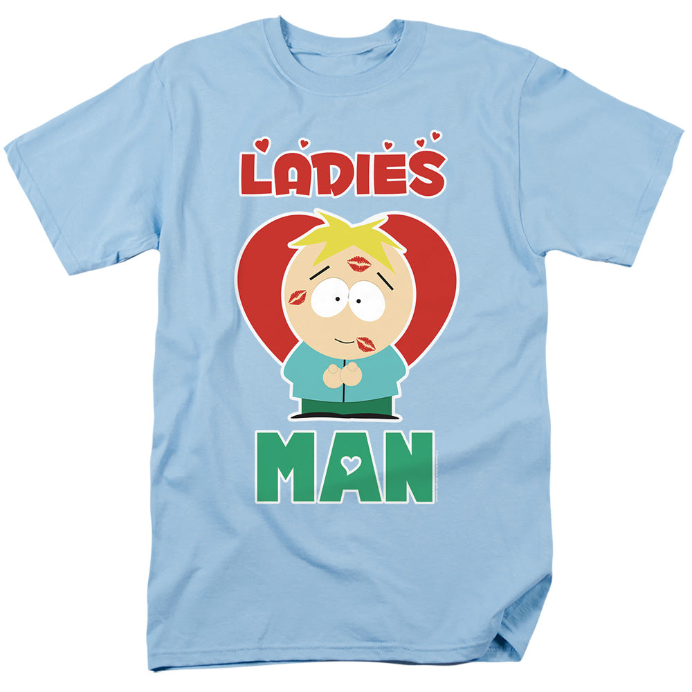 South Park Valentine's Day Butters Ladies Man Light Blue T-Shirt