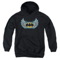 Batman Steel Wings Logo Youth Hoodie