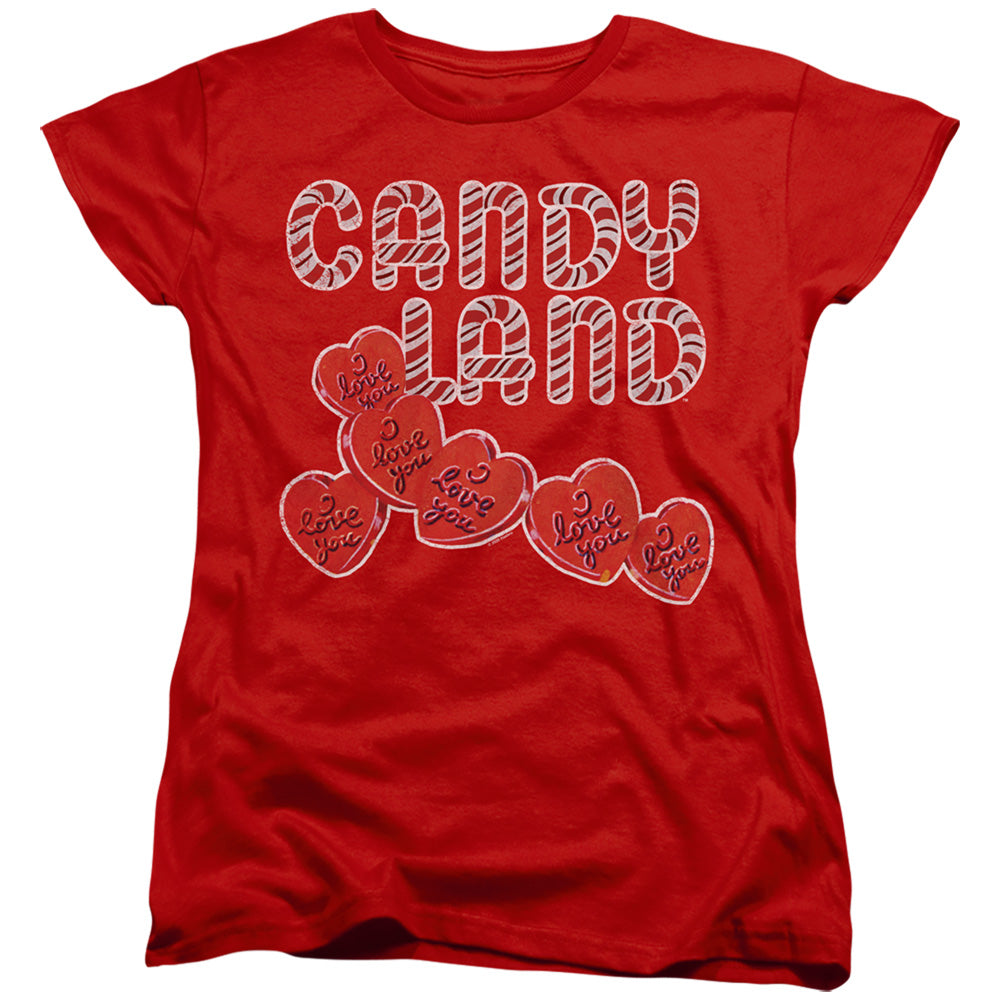 Candy Land I Love You Hearts Womens T-Shirt