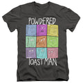 Ren and Stimpy Powdered Toast Man Expressions V-Neck T-Shirt