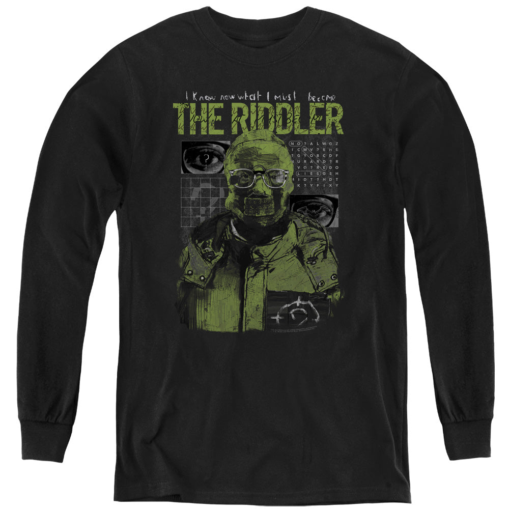 The Batman Riddler Illustration Youth Long Sleeve T-Shirt