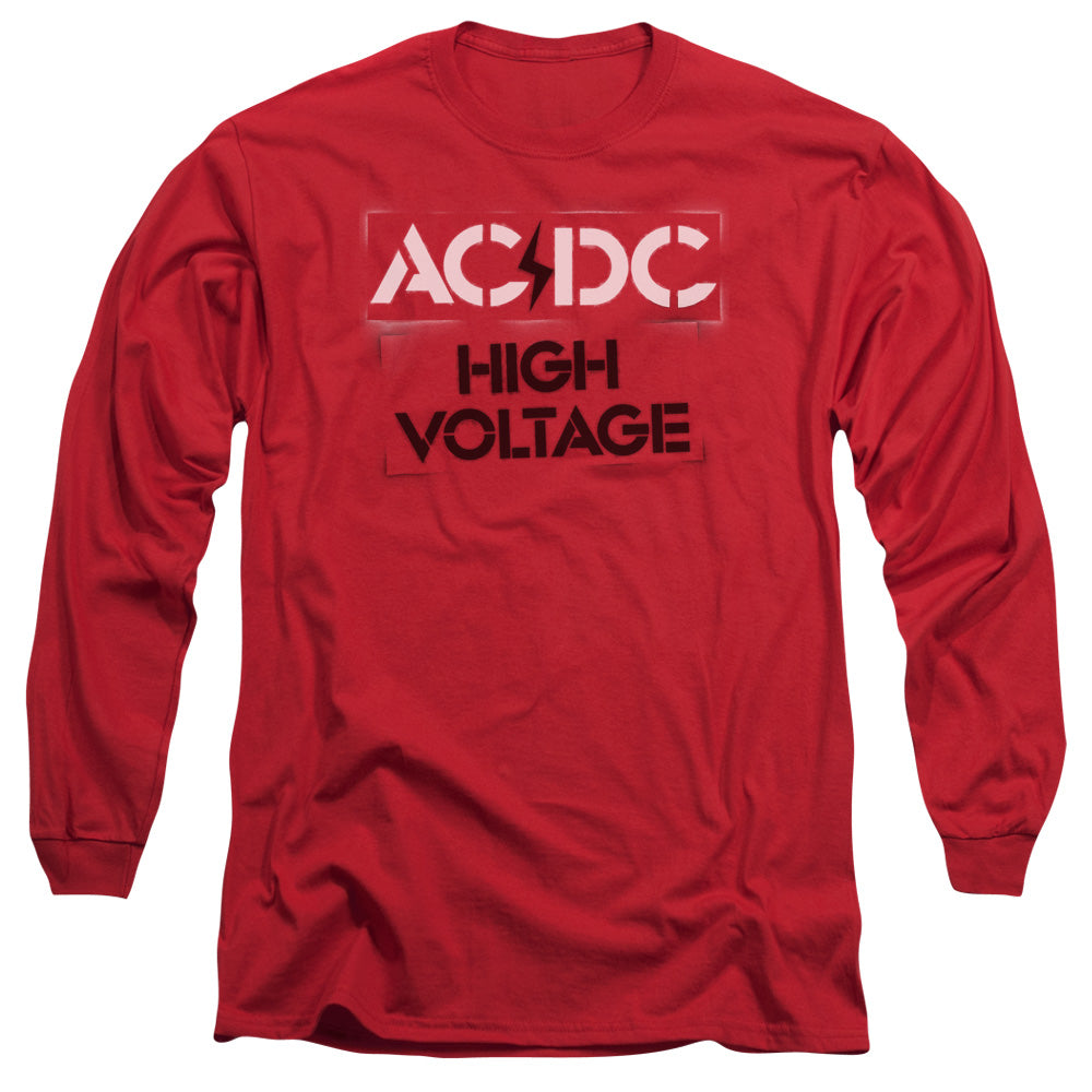 AC/DC High Voltage Stencil Long Sleeve T-Shirt