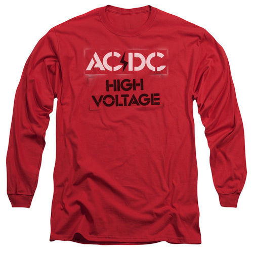 AC/DC High Voltage Stencil Long Sleeve T-Shirt