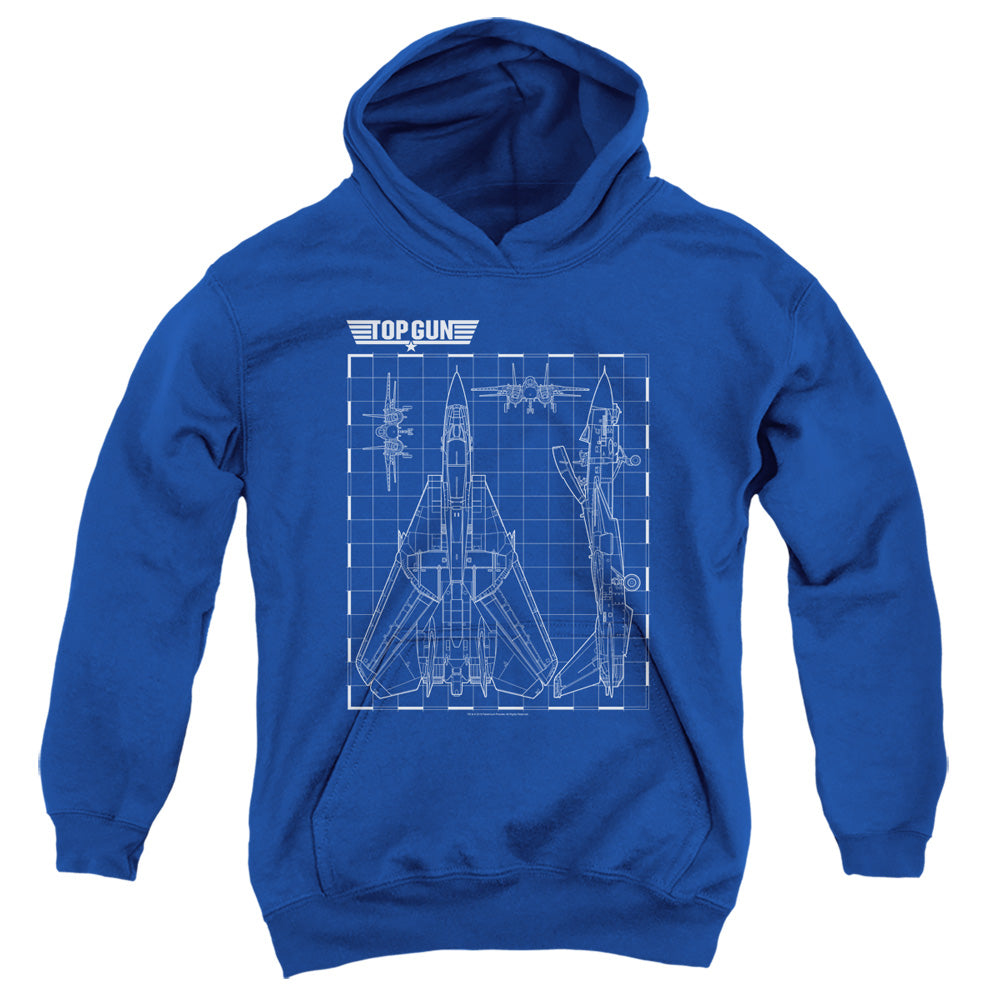 Top Gun Schematic Youth Hoodie