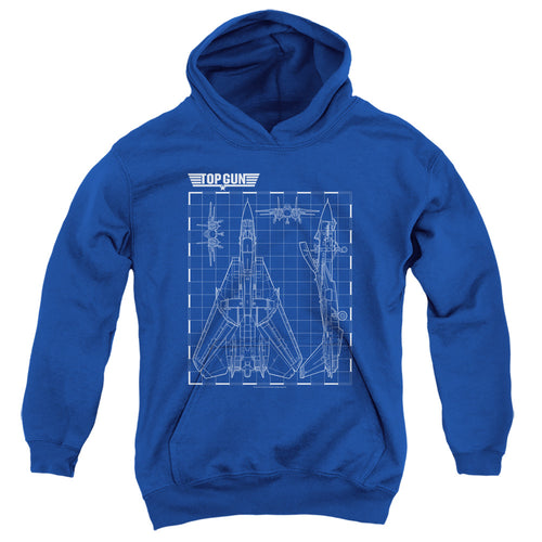 Top Gun Schematic Youth Hoodie