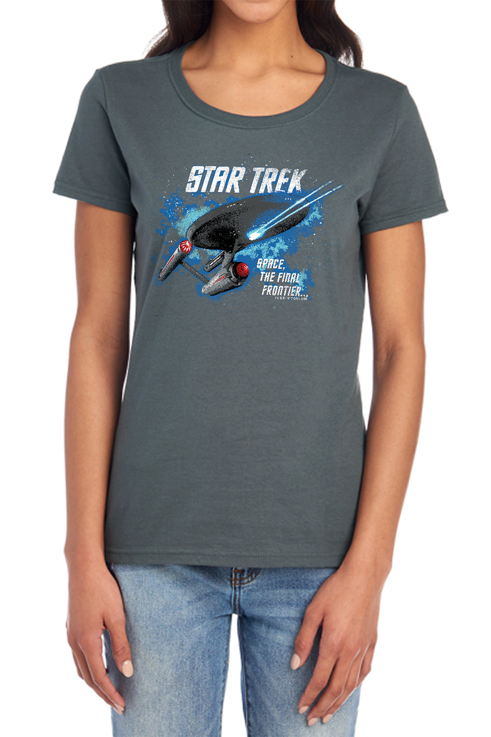 Star Trek The Final Frontier Enterprise Womens T-Shirt