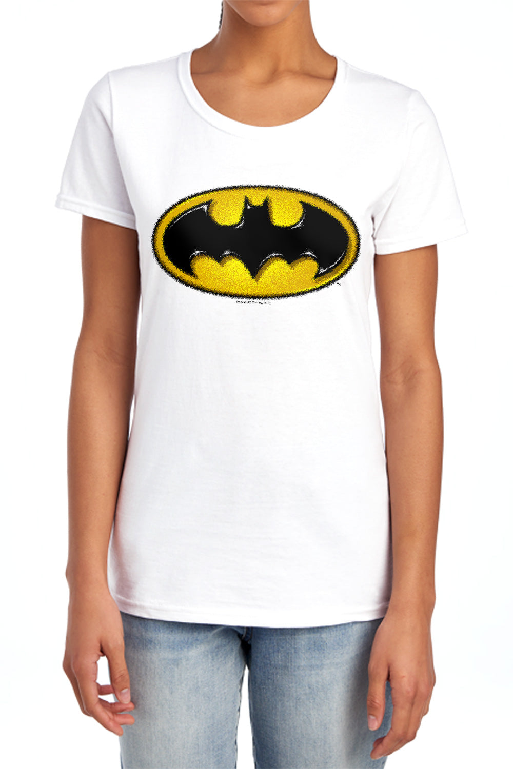 Batman Airbrush Bat Symbol Womens T-Shirt