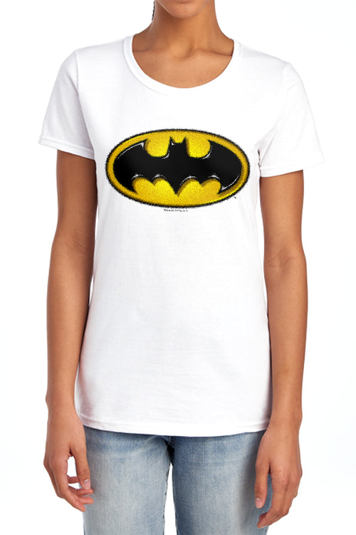 Batman Airbrush Bat Symbol Womens T-Shirt