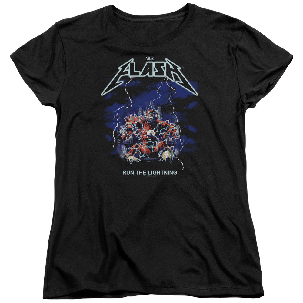 The Flash Run The Lightning Womens T-Shirt