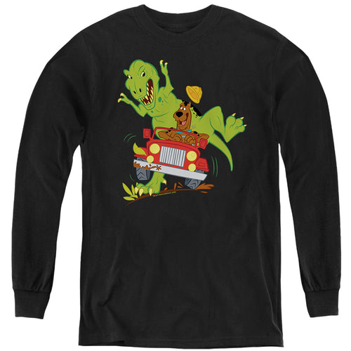 Scooby-Doo Dino Chase Youth Long Sleeve T-Shirt