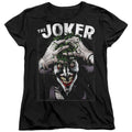 The Batman Crazed Joker Womens T-Shirt