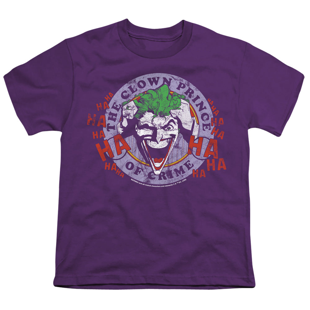 Batman Clown Prince of Crime on Purple Youth/Toddler T-Shirt