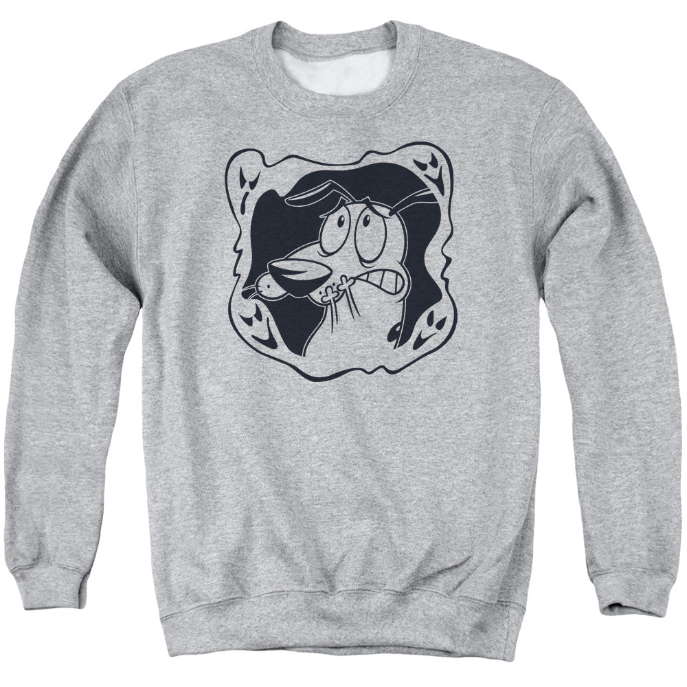 Courage the Cowardly Dog Ghost Frame Crewneck Sweatshirt
