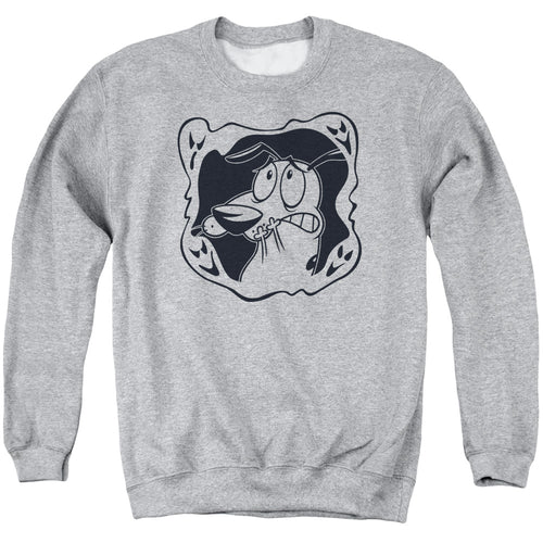 Courage the Cowardly Dog Ghost Frame Crewneck Sweatshirt