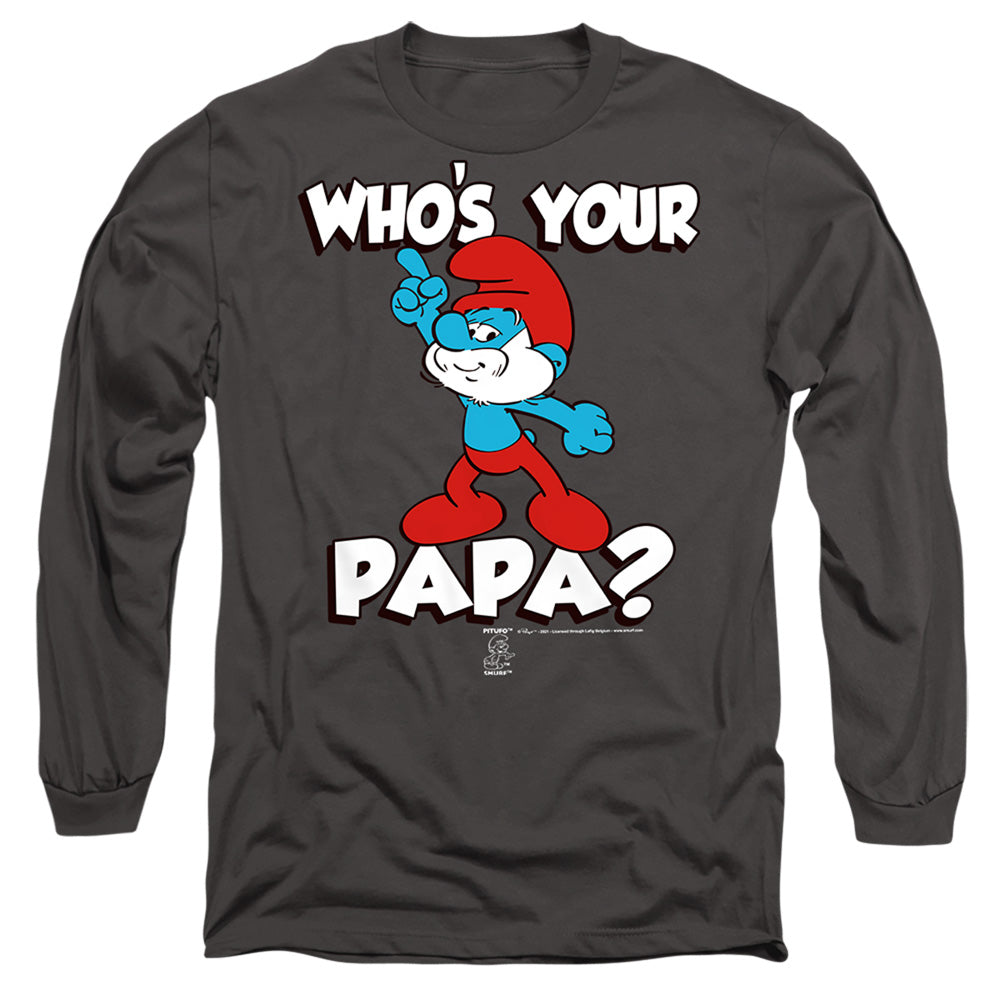 The Smurfs Who's Your Papa? Long Sleeve T-Shirt