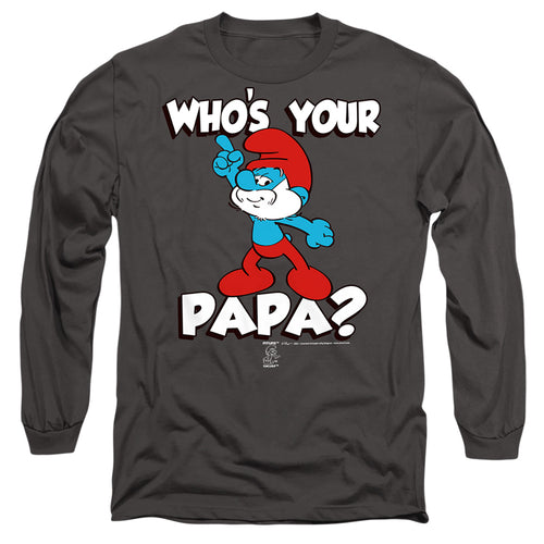 The Smurfs Who's Your Papa? Long Sleeve T-Shirt