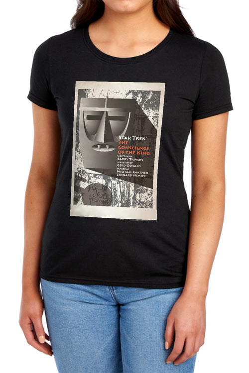 Star Trek Juan Ortiz The Conscience of the King Black Womens T-Shirt