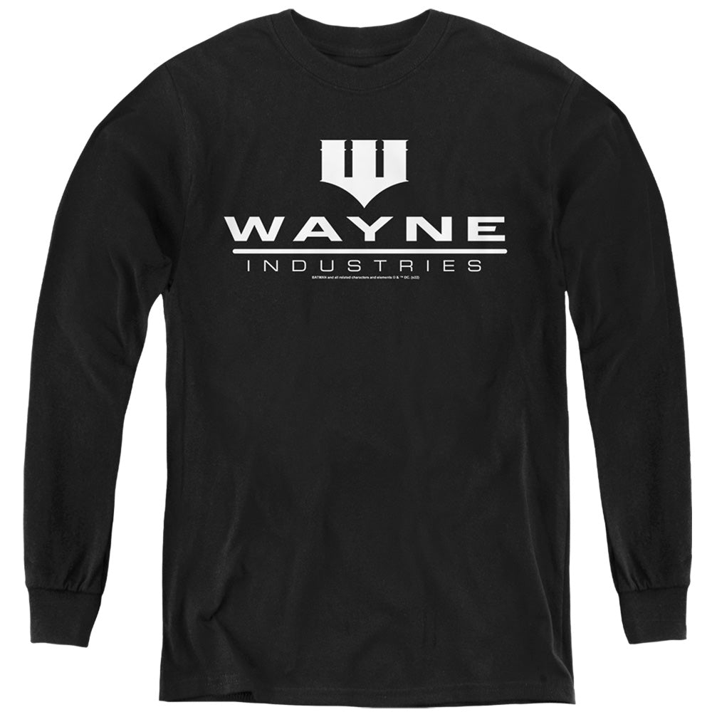 Batman Wayne Industries Black Youth Long Sleeve T-Shirt