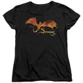 The Hobbit Smaug On Fire Womens T-Shirt