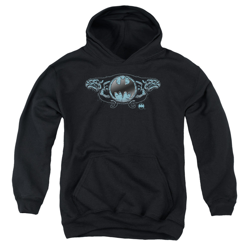 Batman Two Gargoyles Logo Youth Hoodie