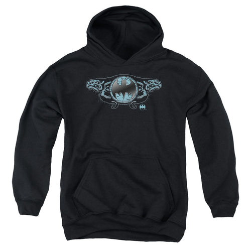 Batman Two Gargoyles Logo Youth Hoodie