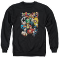 Justice League The Leagues All Here Crewneck Sweatshirt