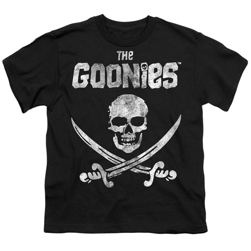 The Goonies Jolly Roger Distressed Black Youth/Toddler T-Shirt