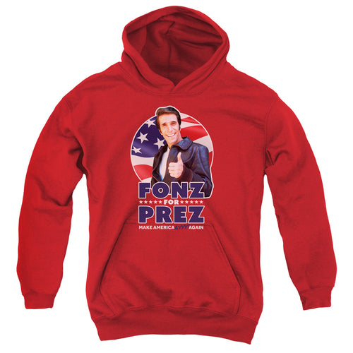 Happy Days Fonz For Prez Youth Hoodie