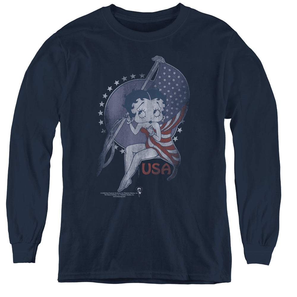 Betty Boop Proud Betty Youth Long Sleeve T-Shirt