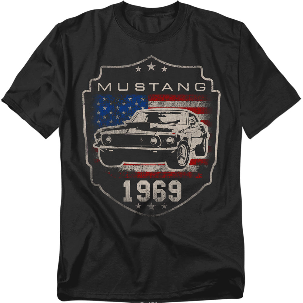 Ford Mustang 1969 Flag T-Shirt