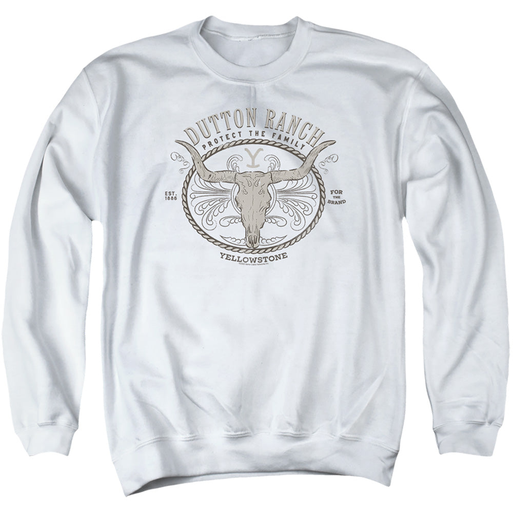 Yellowstone Dutton Ranch Longhorn Skull Crewneck Sweatshirt