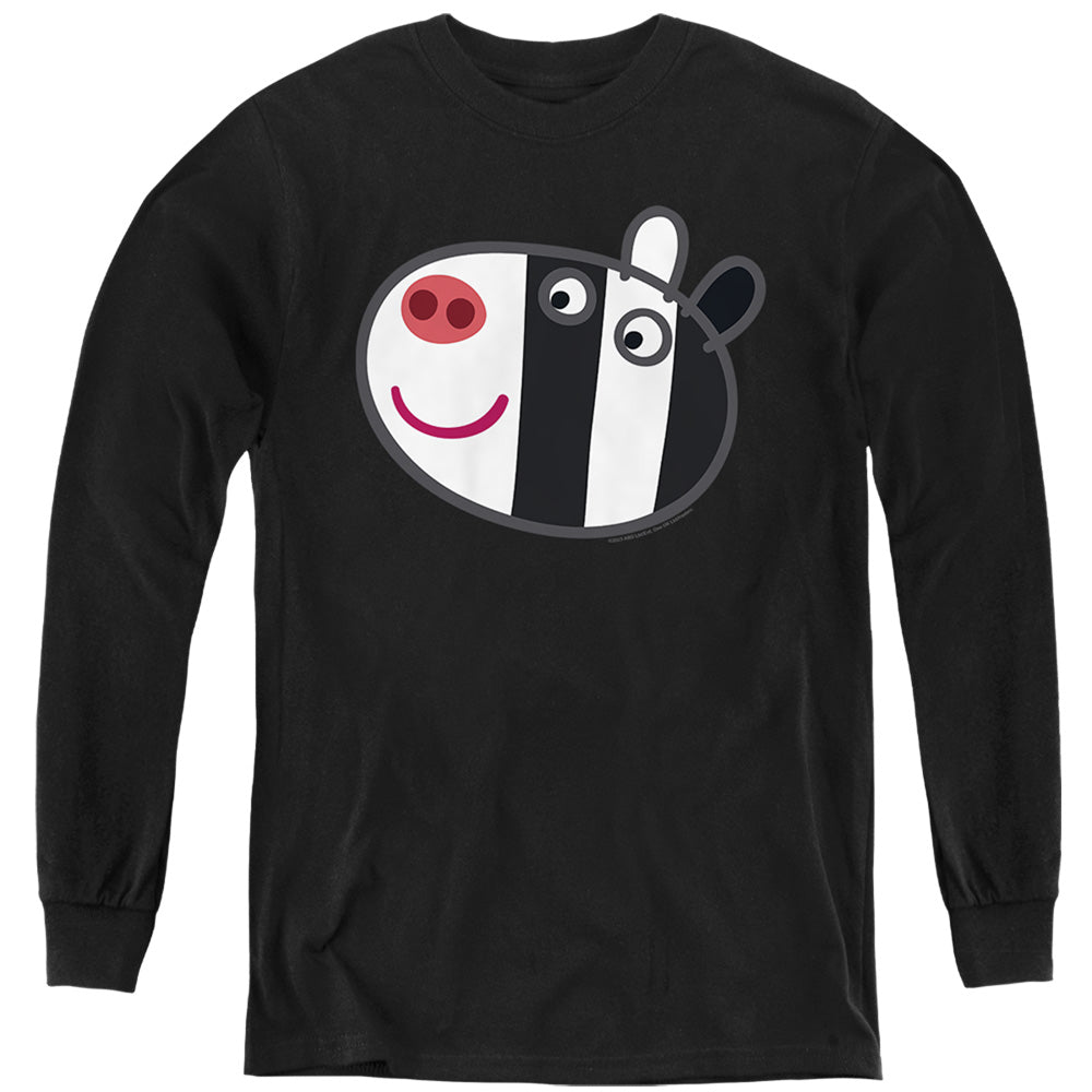 Peppa Pig Zoe Zebra Face Youth Long Sleeve T-Shirt