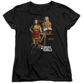 Black Womens T-Shirt 2 Broke Girls Max and Caroline