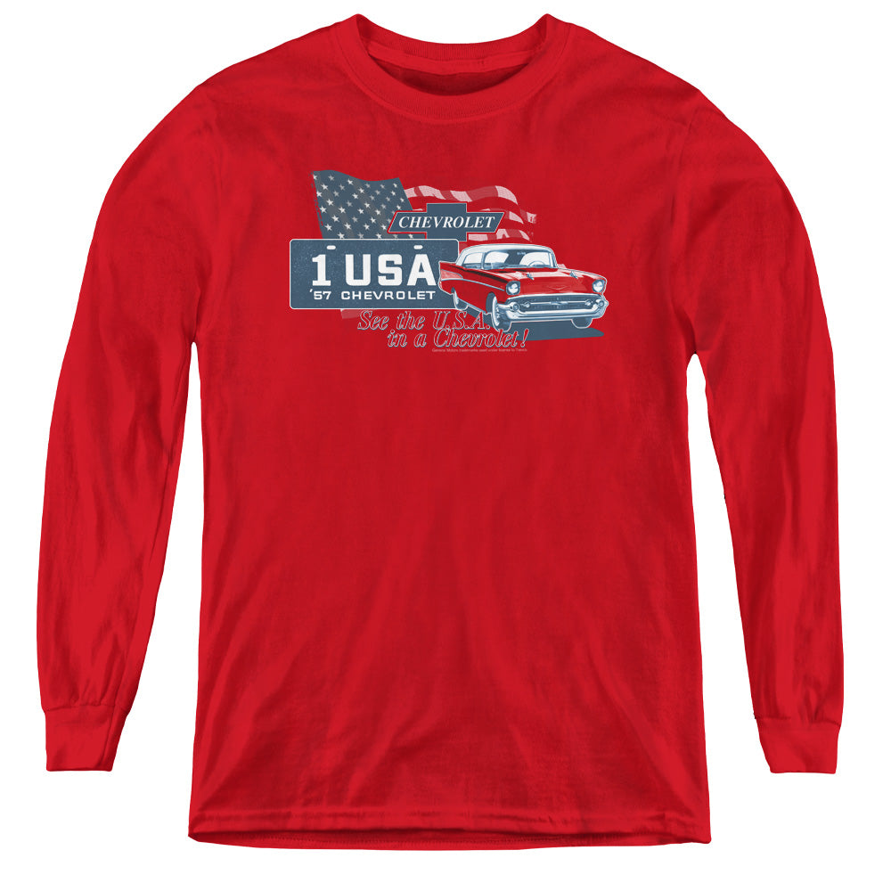 Chevy See the USA Youth Long Sleeve T-Shirt