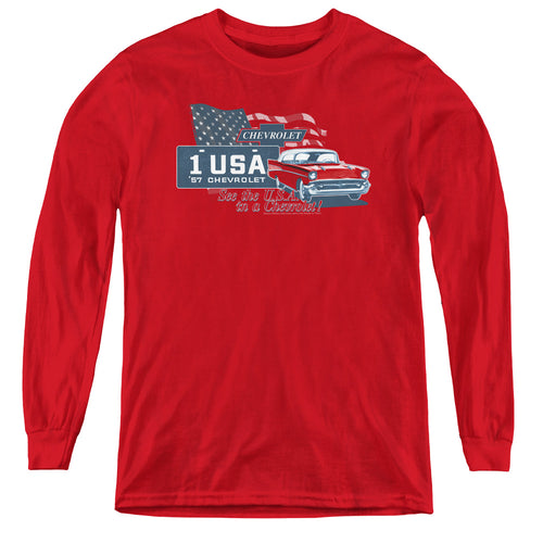 Chevy See the USA Youth Long Sleeve T-Shirt