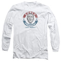 The Three Stooges Curly for President Wiseguy White Long Sleeve T-Shirt