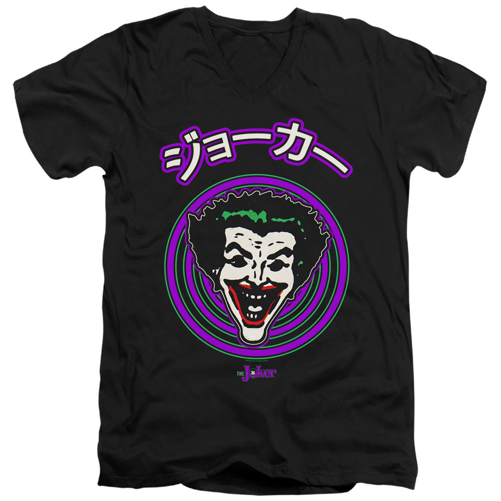 Batman Face Spiral V-Neck T-Shirt
