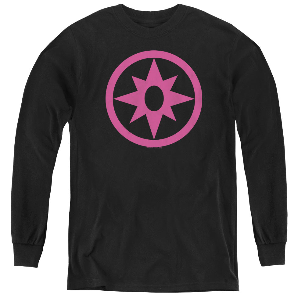 Green Lantern Pink Emblem Youth Long Sleeve T-Shirt