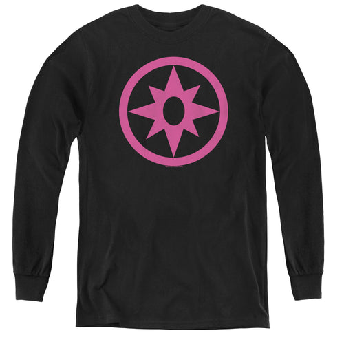 Green Lantern Pink Emblem Youth Long Sleeve T-Shirt