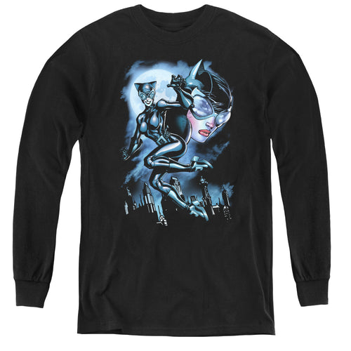 Batman Moonlight Cat Youth Long Sleeve T-Shirt