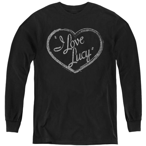 I Love Lucy Glitter Logo Youth Long Sleeve T-Shirt