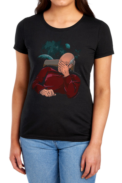 Star Trek Picard Facepalm Womens T-Shirt