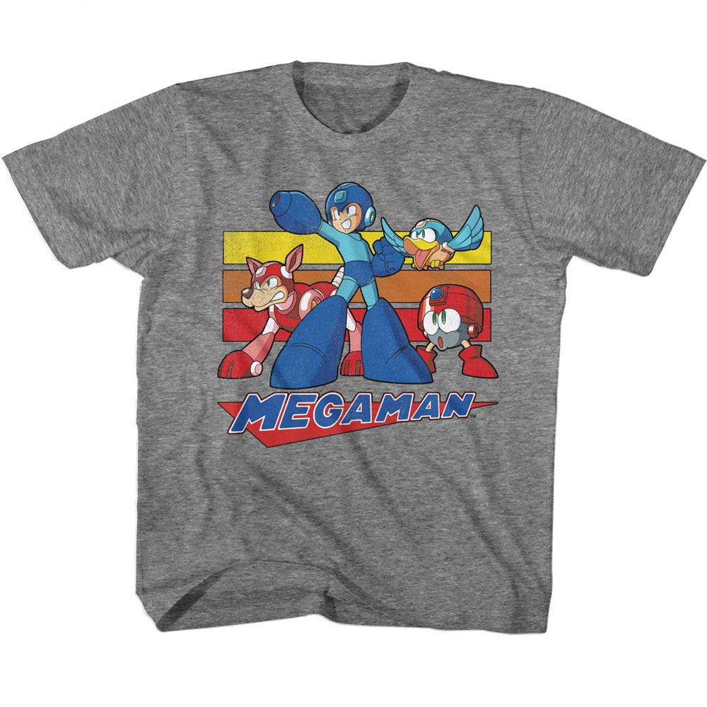 Mega Man Multi Color Rectangles Youth/Toddler T-Shirt