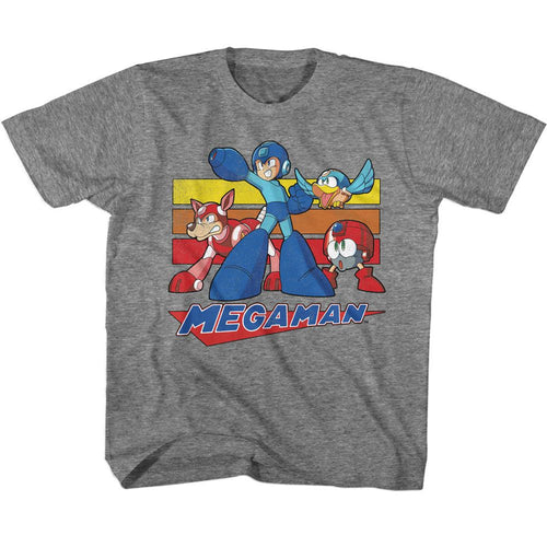 Mega Man Multi Color Rectangles Youth/Toddler T-Shirt