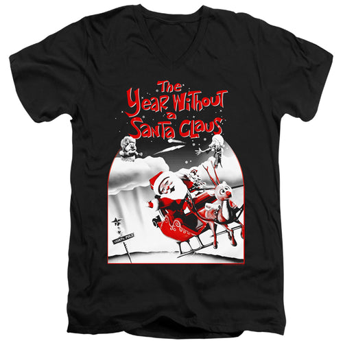 The Year Without a Santa Claus Santa Poster V-Neck T-Shirt